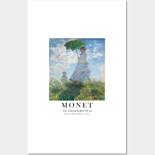 Claude Monet Woman With A Parasol Exhibition Wall Art Posters and Art